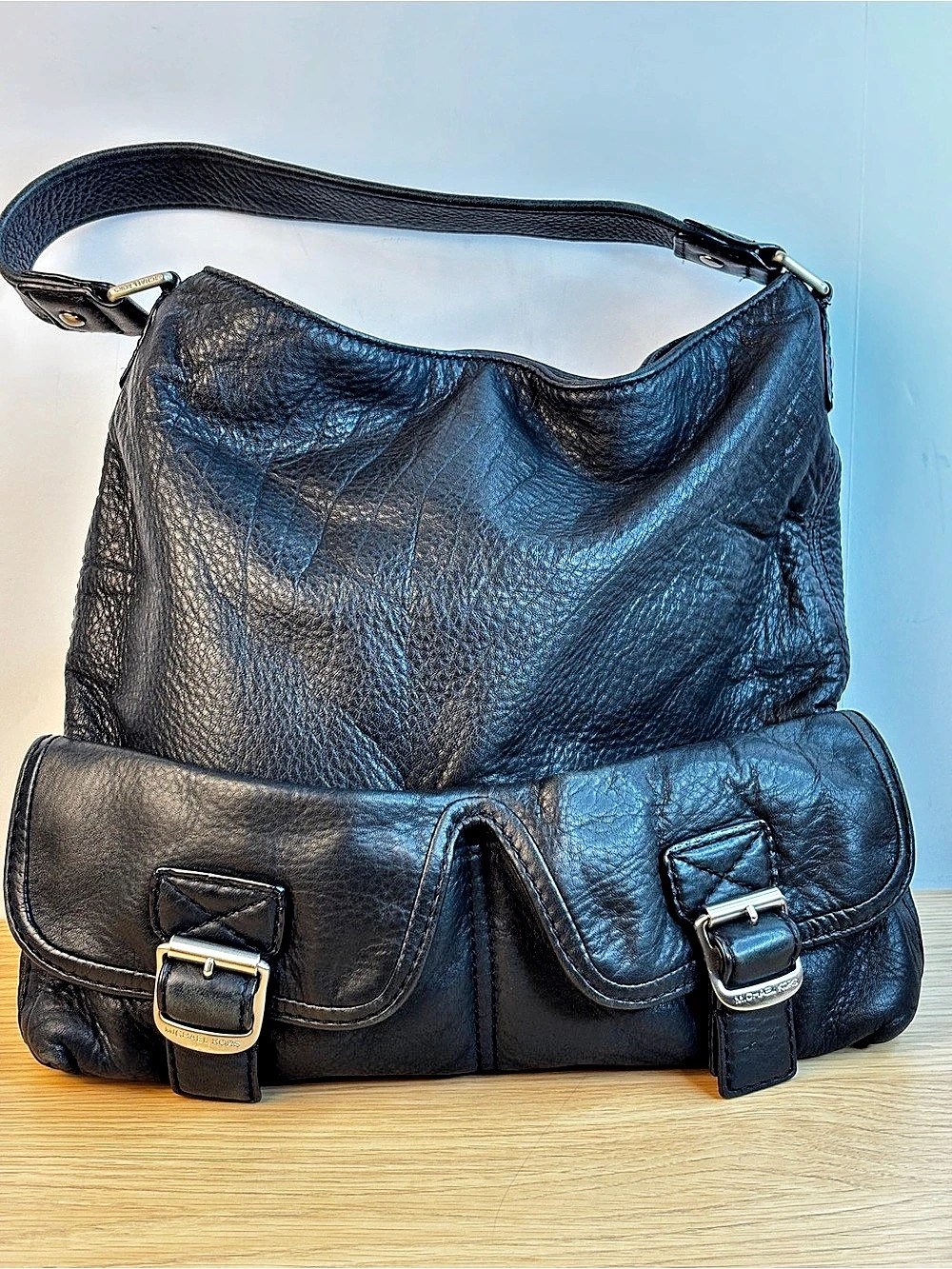 Michael Kors Black SOFT Leather Hobo Bag